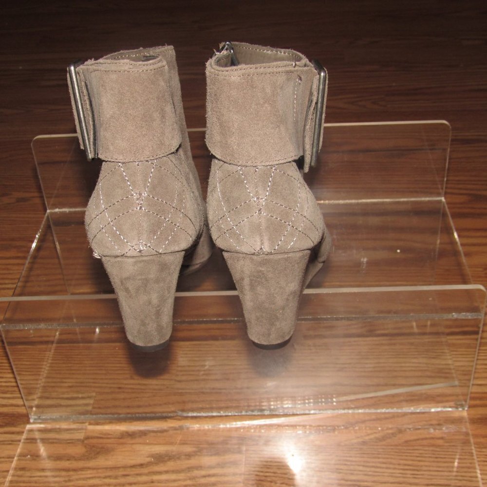 PESARO Denise Suede Leather Buckle Wedge Ankle Booties 124097 Shoes Size 8 - Picture 4 of 6